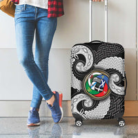 Six Celtic Countries Heritage Luggage Cover Black Celtic Knot Triskelion - Wonder Print Shop