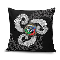Six Celtic Countries Heritage Pillow Cover Black Celtic Knot Triskelion - Wonder Print Shop
