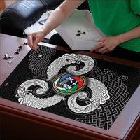 Six Celtic Countries Heritage Puzzle Black Celtic Knot Triskelion - Wonder Print Shop