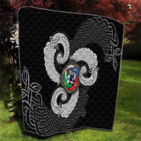 Six Celtic Countries Heritage Quilt Black Celtic Knot Triskelion - Wonder Print Shop