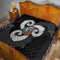 Six Celtic Countries Heritage Quilt Black Celtic Knot Triskelion - Wonder Print Shop