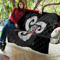 Six Celtic Countries Heritage Quilt Black Celtic Knot Triskelion - Wonder Print Shop
