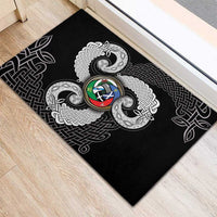 Six Celtic Countries Heritage Rubber Doormat Black Celtic Knot Triskelion - Wonder Print Shop