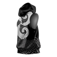 Six Celtic Countries Heritage Sleeveless Hoodie Black Celtic Knot Triskelion - Wonder Print Shop