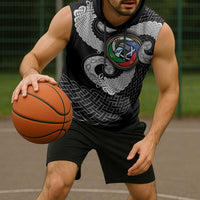 Six Celtic Countries Heritage Sleeveless Hoodie Black Celtic Knot Triskelion - Wonder Print Shop