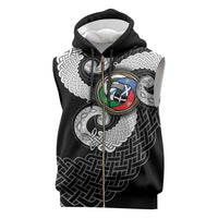 Six Celtic Countries Heritage Sleeveless Zip Hoodie Black Celtic Knot Triskelion - Wonder Print Shop