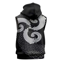 Six Celtic Countries Heritage Sleeveless Zip Hoodie Black Celtic Knot Triskelion - Wonder Print Shop