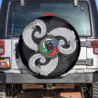 Six Celtic Countries Heritage Spare Tire Cover Black Celtic Knot Triskelion - Wonder Print Shop