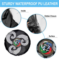 Six Celtic Countries Heritage Spare Tire Cover Black Celtic Knot Triskelion - Wonder Print Shop