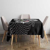Six Celtic Countries Heritage Tablecloth Black Celtic Knot Triskelion - Wonder Print Shop