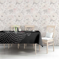 Six Celtic Countries Heritage Tablecloth Black Celtic Knot Triskelion - Wonder Print Shop