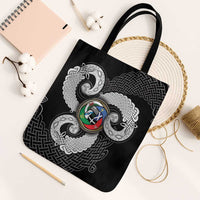 Six Celtic Countries Heritage Tote Bag Black Celtic Knot Triskelion - Wonder Print Shop
