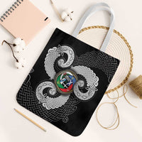 Six Celtic Countries Heritage Tote Bag Black Celtic Knot Triskelion - Wonder Print Shop