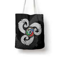 Six Celtic Countries Heritage Tote Bag Black Celtic Knot Triskelion - Wonder Print Shop
