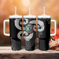 Six Celtic Countries Heritage Tumbler With Handle Black Celtic Knot Triskelion - Wonder Print Shop