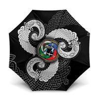 Six Celtic Countries Heritage Umbrella Black Celtic Knot Triskelion - Wonder Print Shop