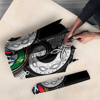 Six Celtic Countries Heritage Umbrella Black Celtic Knot Triskelion - Wonder Print Shop