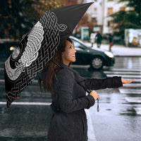 Six Celtic Countries Heritage Umbrella Black Celtic Knot Triskelion - Wonder Print Shop