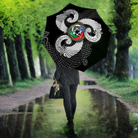 Six Celtic Countries Heritage Umbrella Black Celtic Knot Triskelion - Wonder Print Shop