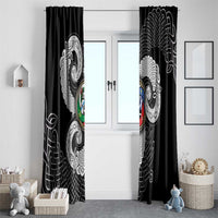 Six Celtic Countries Heritage Window Curtain Black Celtic Knot Triskelion - Wonder Print Shop