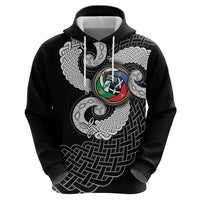 Six Celtic Countries Heritage Zip Hoodie Black Celtic Knot Triskelion - Wonder Print Shop