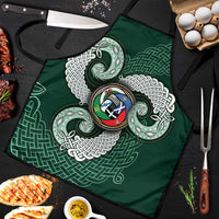 Six Celtic Countries Heritage Apron Green Celtic Knot Triskelion - Wonder Print Shop