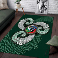 Six Celtic Countries Heritage Area Rug Green Celtic Knot Triskelion - Wonder Print Shop