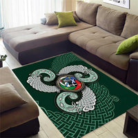Six Celtic Countries Heritage Area Rug Green Celtic Knot Triskelion - Wonder Print Shop