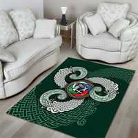 Six Celtic Countries Heritage Area Rug Green Celtic Knot Triskelion - Wonder Print Shop