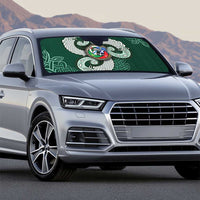 Six Celtic Countries Heritage Auto Sun Shade Green Celtic Knot Triskelion - Wonder Print Shop