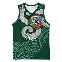 Six Celtic Countries Heritage Basketball Jersey Green Celtic Knot Triskelion - Wonder Print Shop