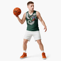 Six Celtic Countries Heritage Basketball Jersey Green Celtic Knot Triskelion - Wonder Print Shop