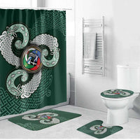 Six Celtic Countries Heritage Bathroom Set Green Celtic Knot Triskelion - Wonder Print Shop
