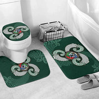 Six Celtic Countries Heritage Bathroom Set Green Celtic Knot Triskelion - Wonder Print Shop