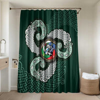 Six Celtic Countries Heritage Bathroom Set Green Celtic Knot Triskelion - Wonder Print Shop