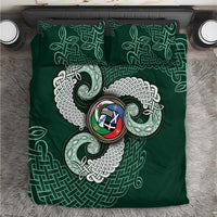 Six Celtic Countries Heritage Bedding Set Green Celtic Knot Triskelion - Wonder Print Shop
