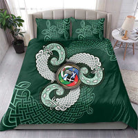 Six Celtic Countries Heritage Bedding Set Green Celtic Knot Triskelion - Wonder Print Shop