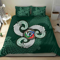Six Celtic Countries Heritage Bedding Set Green Celtic Knot Triskelion - Wonder Print Shop