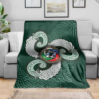 Six Celtic Countries Heritage Blanket Green Celtic Knot Triskelion - Wonder Print Shop