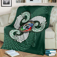Six Celtic Countries Heritage Blanket Green Celtic Knot Triskelion - Wonder Print Shop