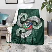 Six Celtic Countries Heritage Blanket Green Celtic Knot Triskelion - Wonder Print Shop
