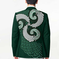 Six Celtic Countries Heritage Blazer Green Celtic Knot Triskelion - Wonder Print Shop