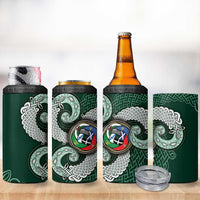 Six Celtic Countries Heritage 4 in 1 Can Cooler Tumbler Green Celtic Knot Triskelion - Wonder Print Shop