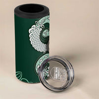Six Celtic Countries Heritage 4 in 1 Can Cooler Tumbler Green Celtic Knot Triskelion - Wonder Print Shop