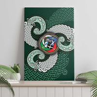 Six Celtic Countries Heritage Canvas Wall Art Green Celtic Knot Triskelion - Wonder Print Shop