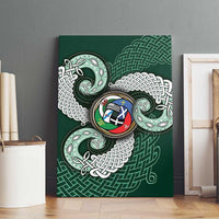 Six Celtic Countries Heritage Canvas Wall Art Green Celtic Knot Triskelion - Wonder Print Shop