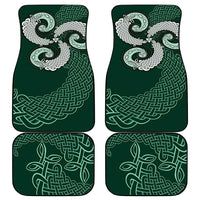 Six Celtic Countries Heritage Car Mats Green Celtic Knot Triskelion - Wonder Print Shop