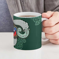 Six Celtic Countries Heritage Ceramic Mug Green Celtic Knot Triskelion - Wonder Print Shop