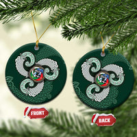 Six Celtic Countries Heritage Ceramic Ornament Green Celtic Knot Triskelion - Wonder Print Shop