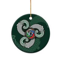 Six Celtic Countries Heritage Ceramic Ornament Green Celtic Knot Triskelion - Wonder Print Shop